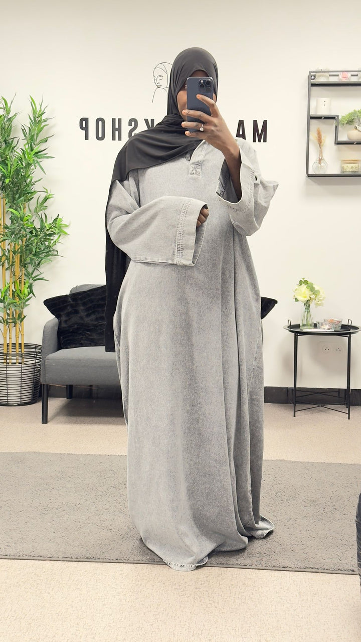 ROBE JEAN MASTOUR GRIS