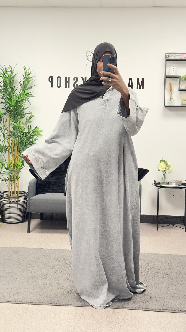 ROBE JEAN MASTOUR GRIS