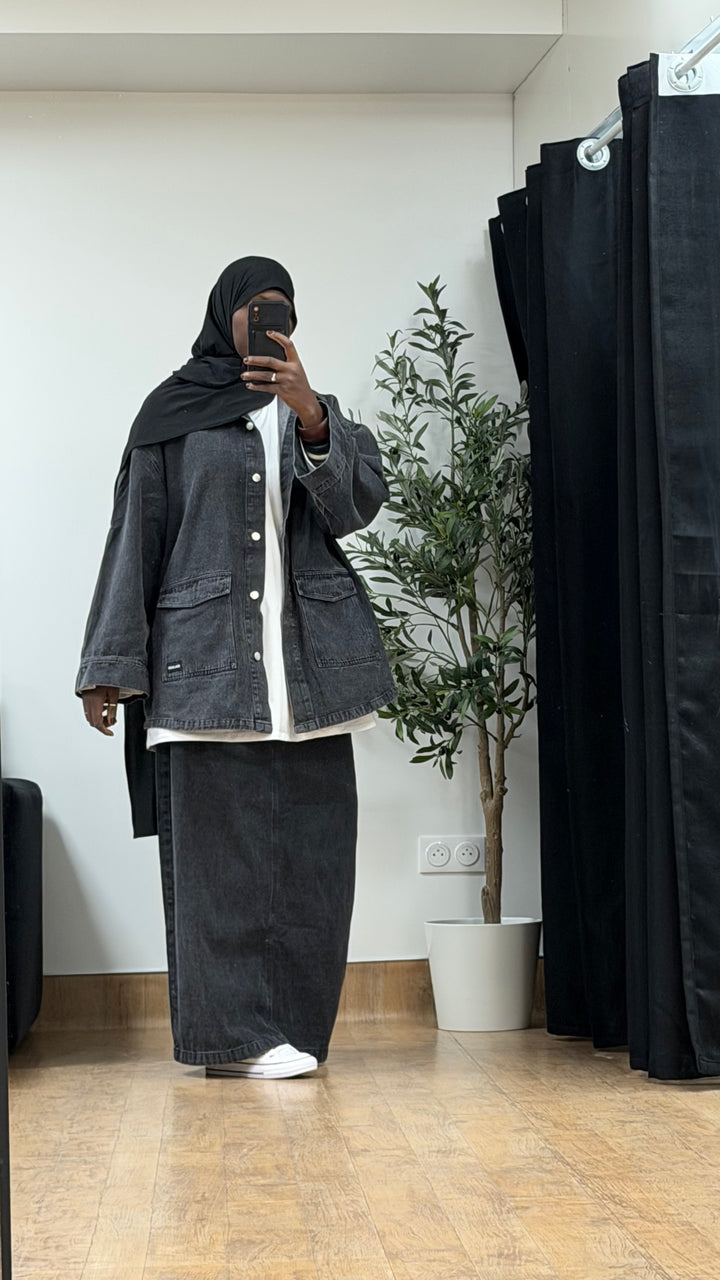 ENSEMBLE JUPE JEAN SIGNATURE