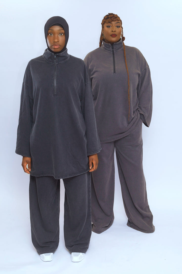 ENSEMBLE JOGGING PANTALON TISSU DÉLAVÉ