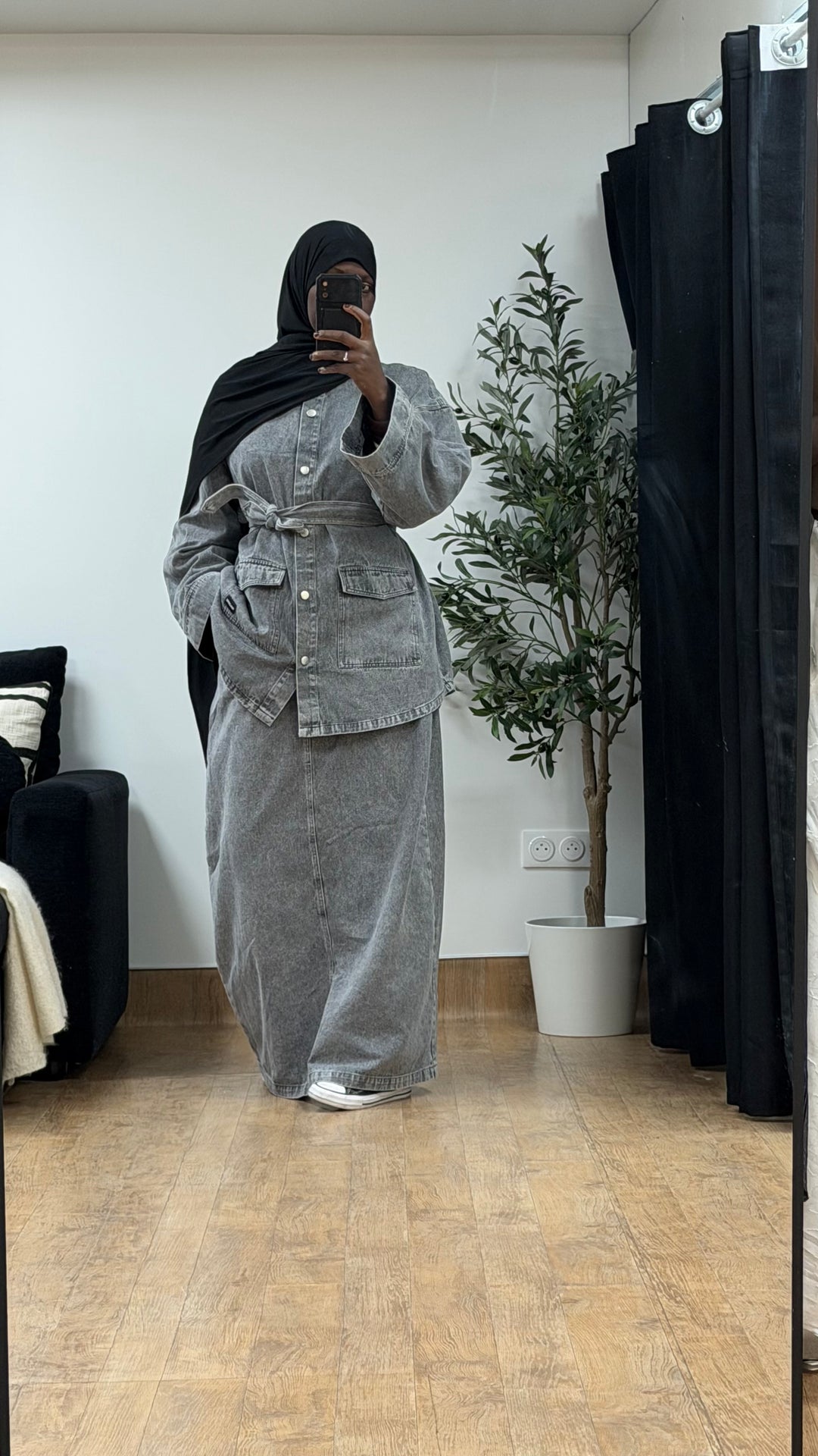 ENSEMBLE JUPE JEAN SIGNATURE