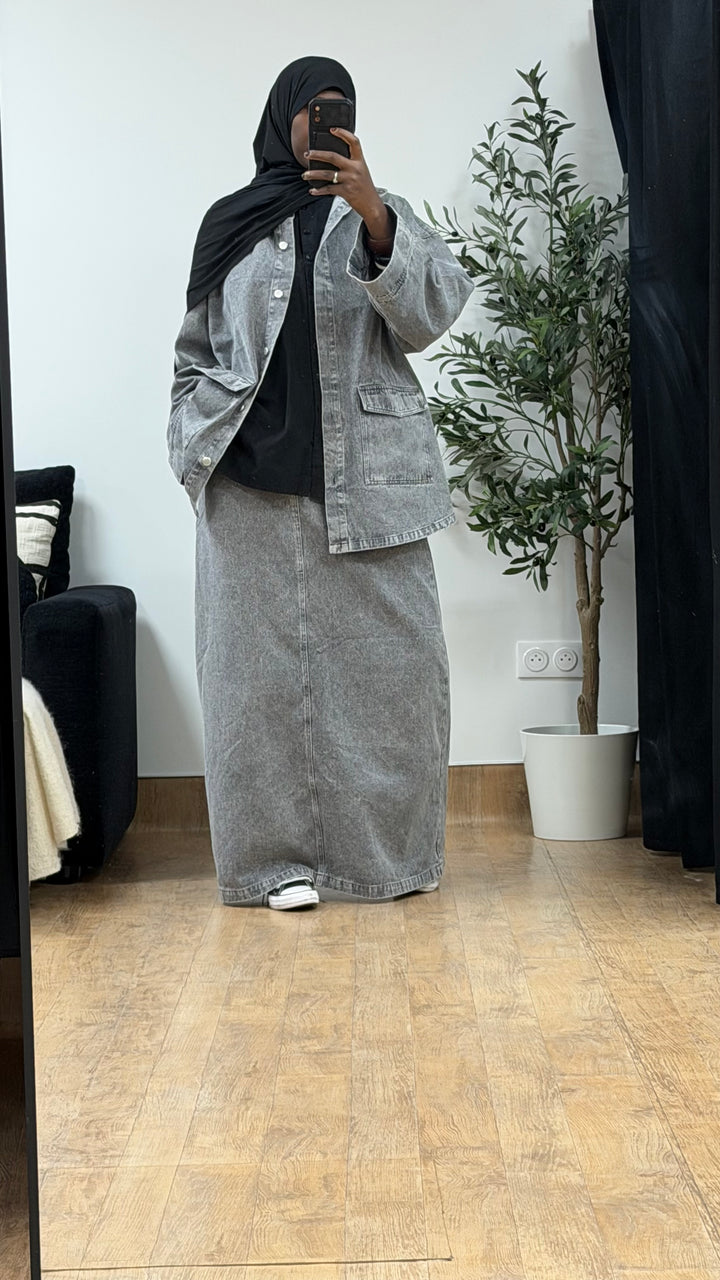ENSEMBLE JUPE JEAN SIGNATURE