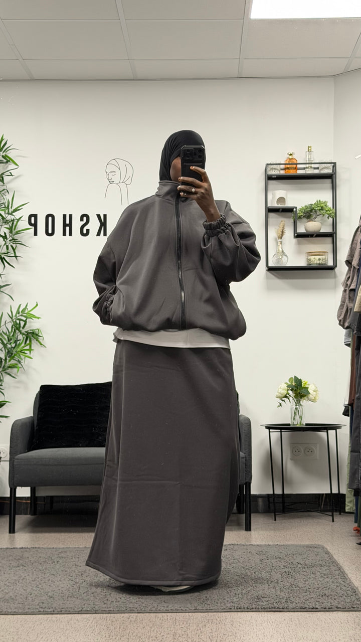 ENSEMBLE JOGGING TENDANCE JUPE