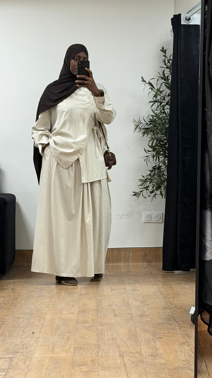 ENSEMBLE À RAYURES NAÏA