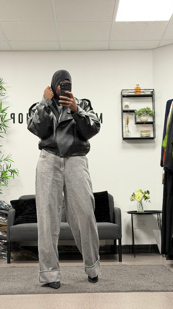 Veste Similicuir matelassé