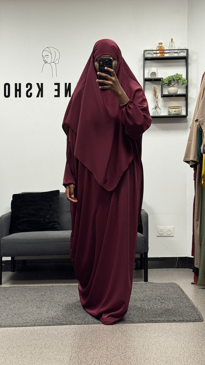 Robe & khimar en soie