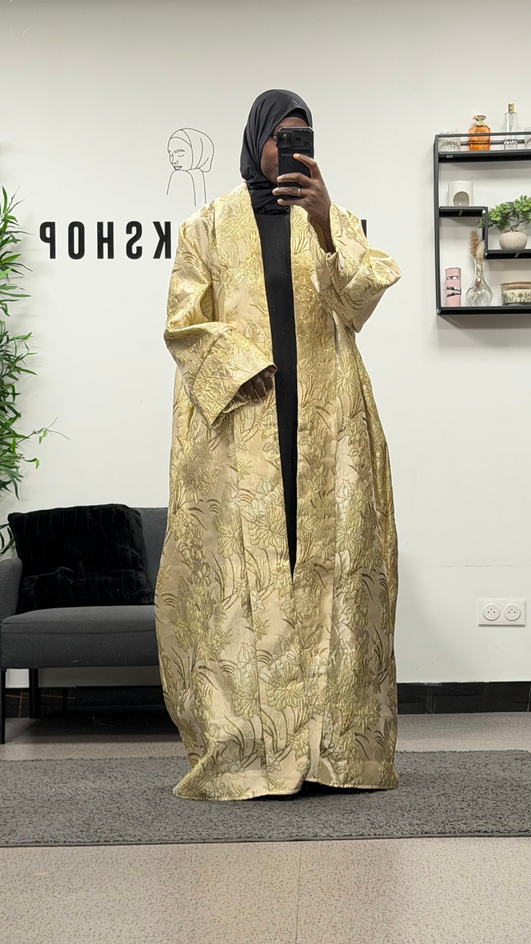 Kimono long brocard