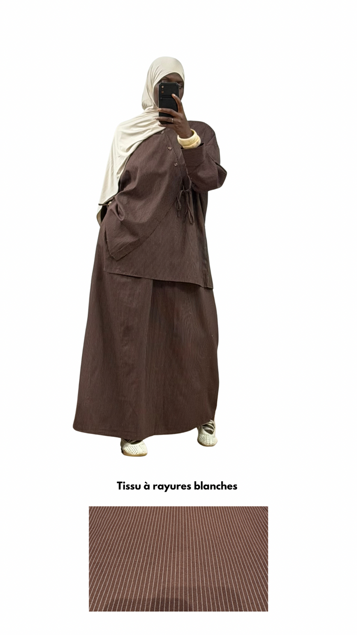 ENSEMBLE À RAYURES NAÏA