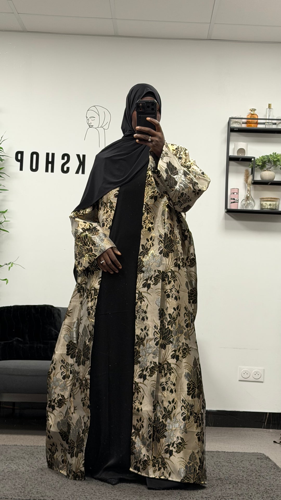 Kimono long brocard