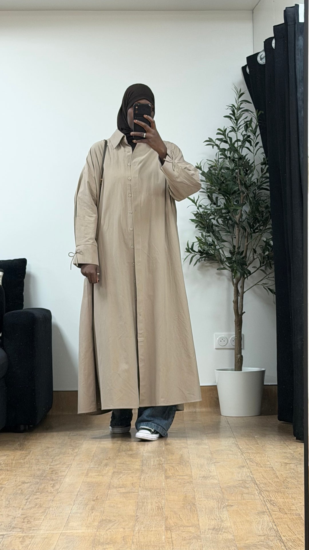 Chemise longue coton