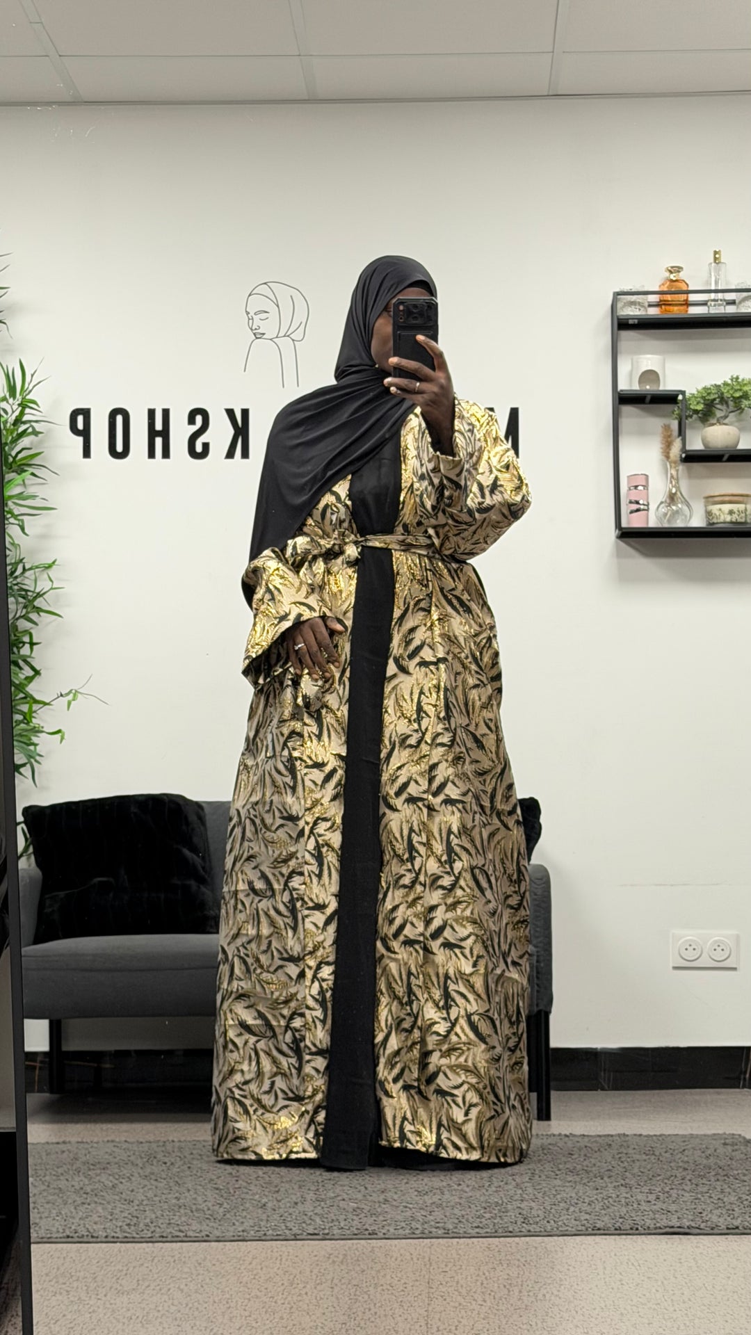 Kimono long brocard