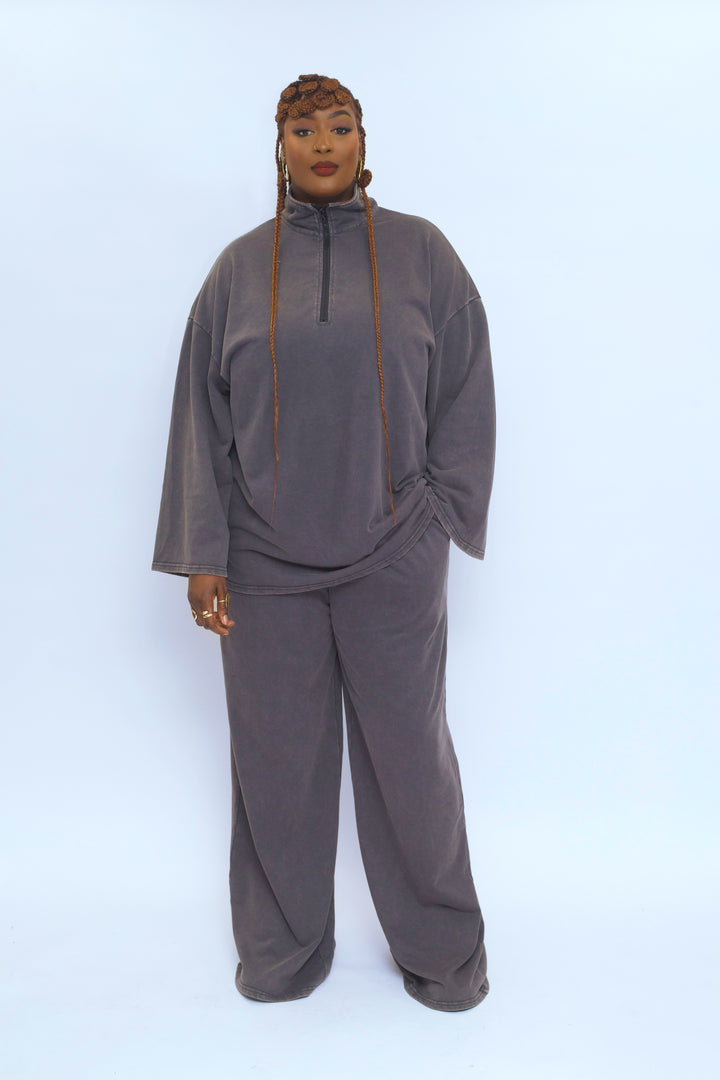 ENSEMBLE JOGGING PANTALON TISSU DÉLAVÉ