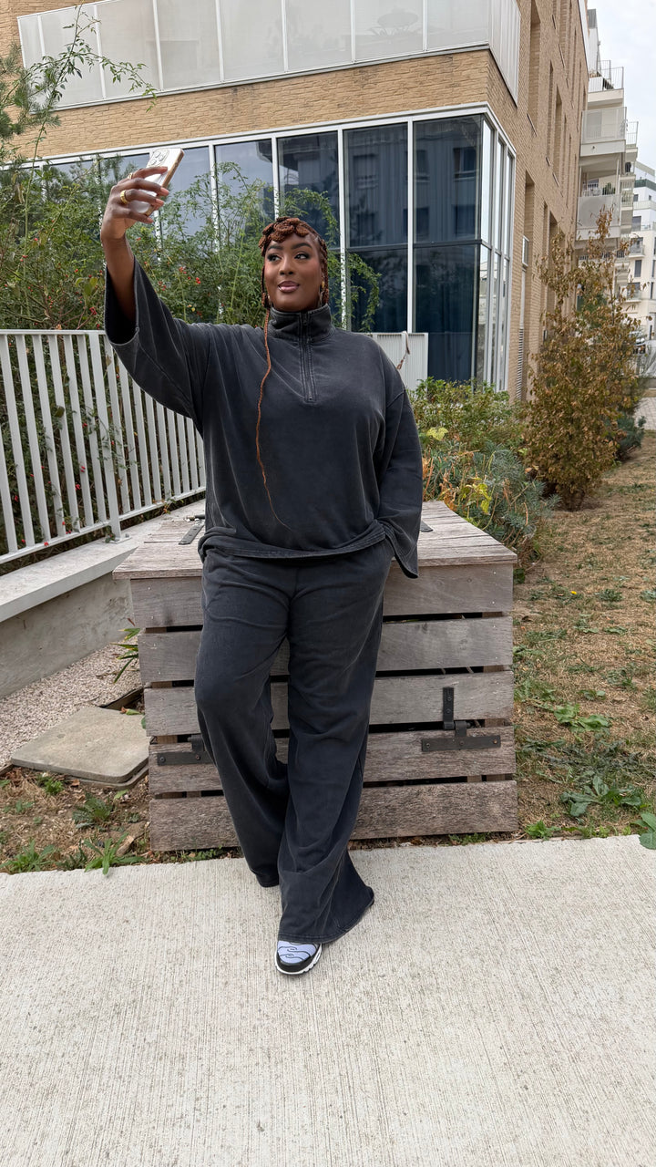 ENSEMBLE JOGGING PANTALON TISSU DÉLAVÉ