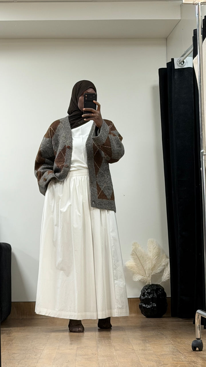 Cardigan bicolore à boutons