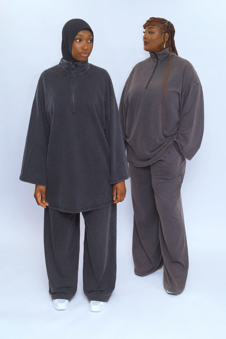 ENSEMBLE JOGGING PANTALON TISSU DÉLAVÉ