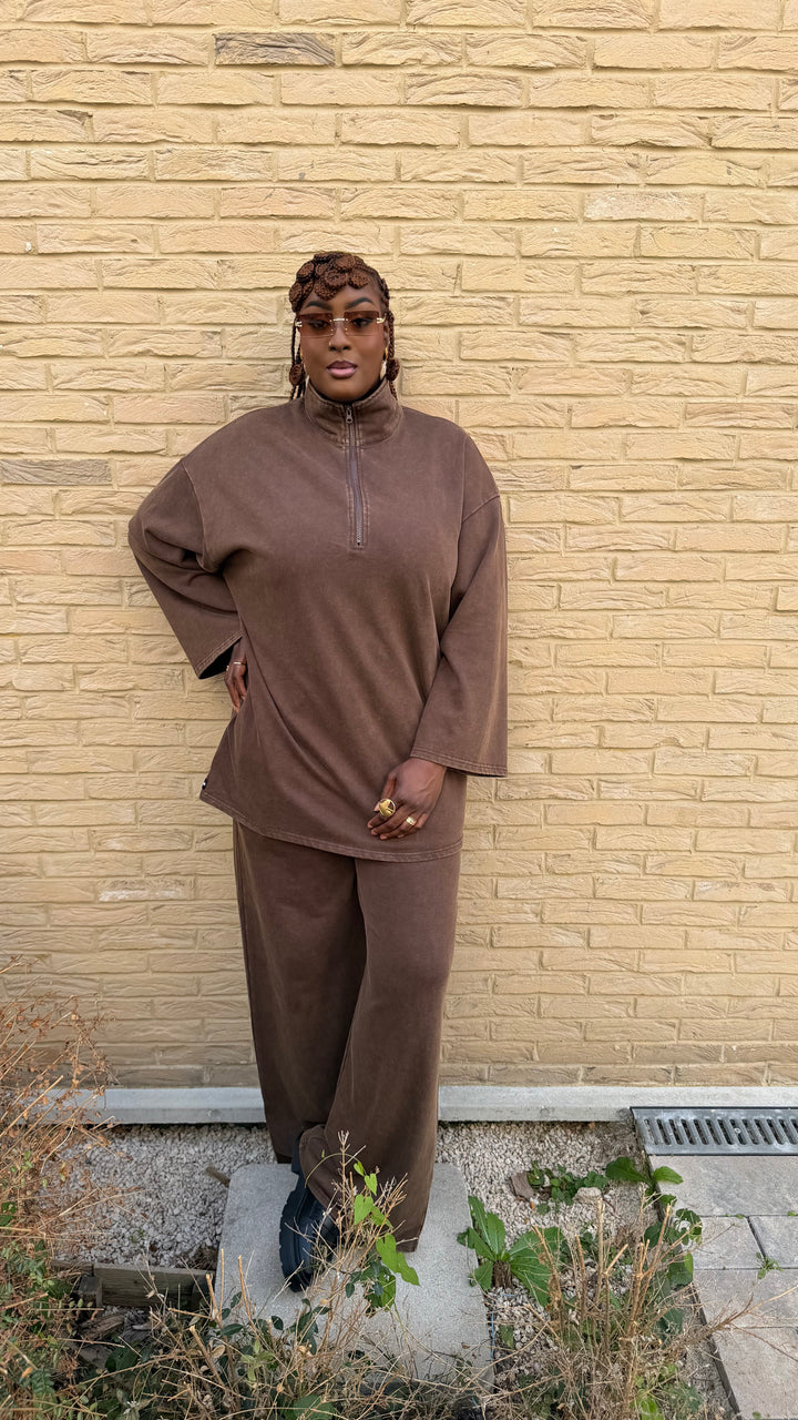 ENSEMBLE JOGGING PANTALON TISSU DÉLAVÉ