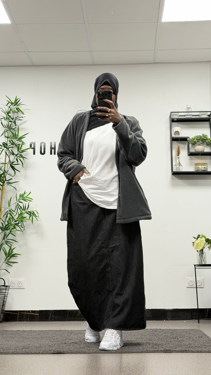 Ensemble jupe en jean noir