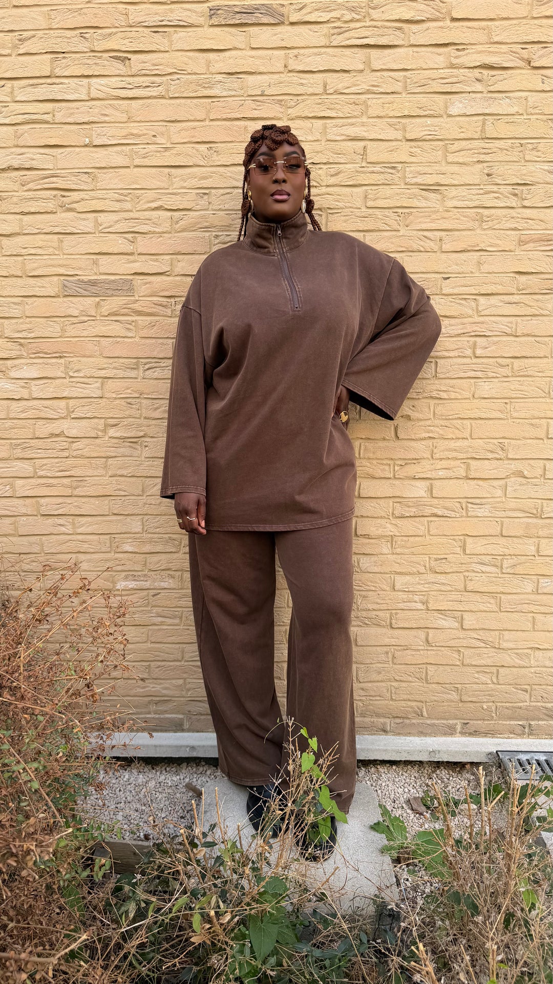 ENSEMBLE JOGGING PANTALON TISSU DÉLAVÉ
