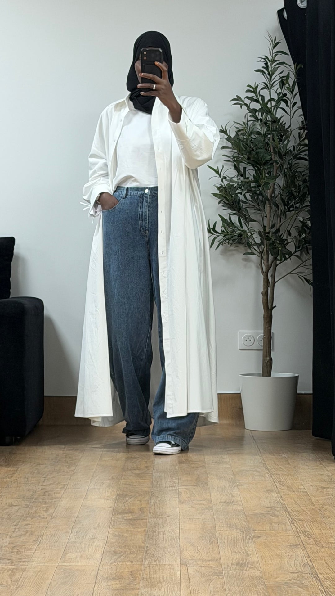 Chemise longue coton
