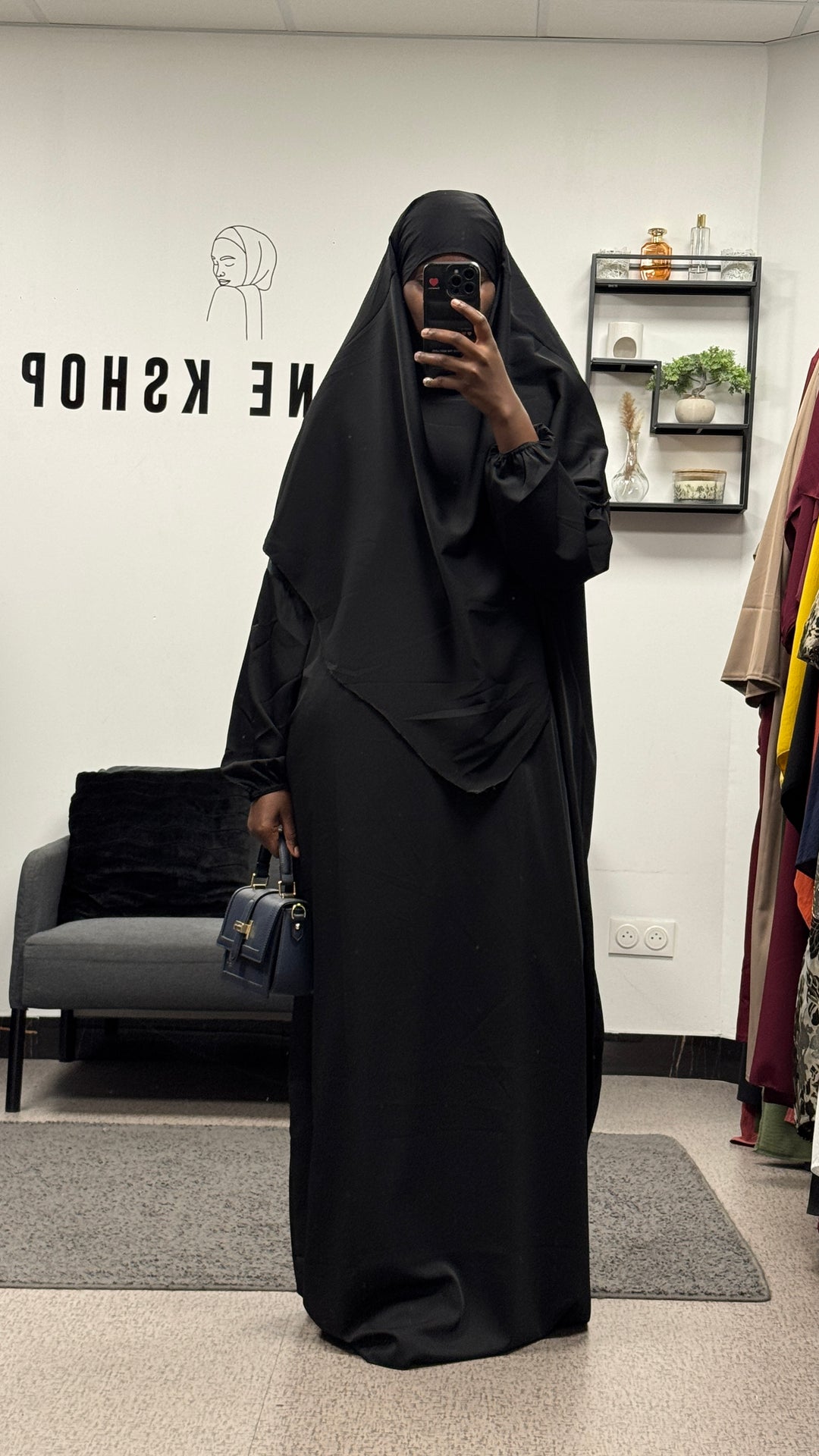 Robe & khimar en soie