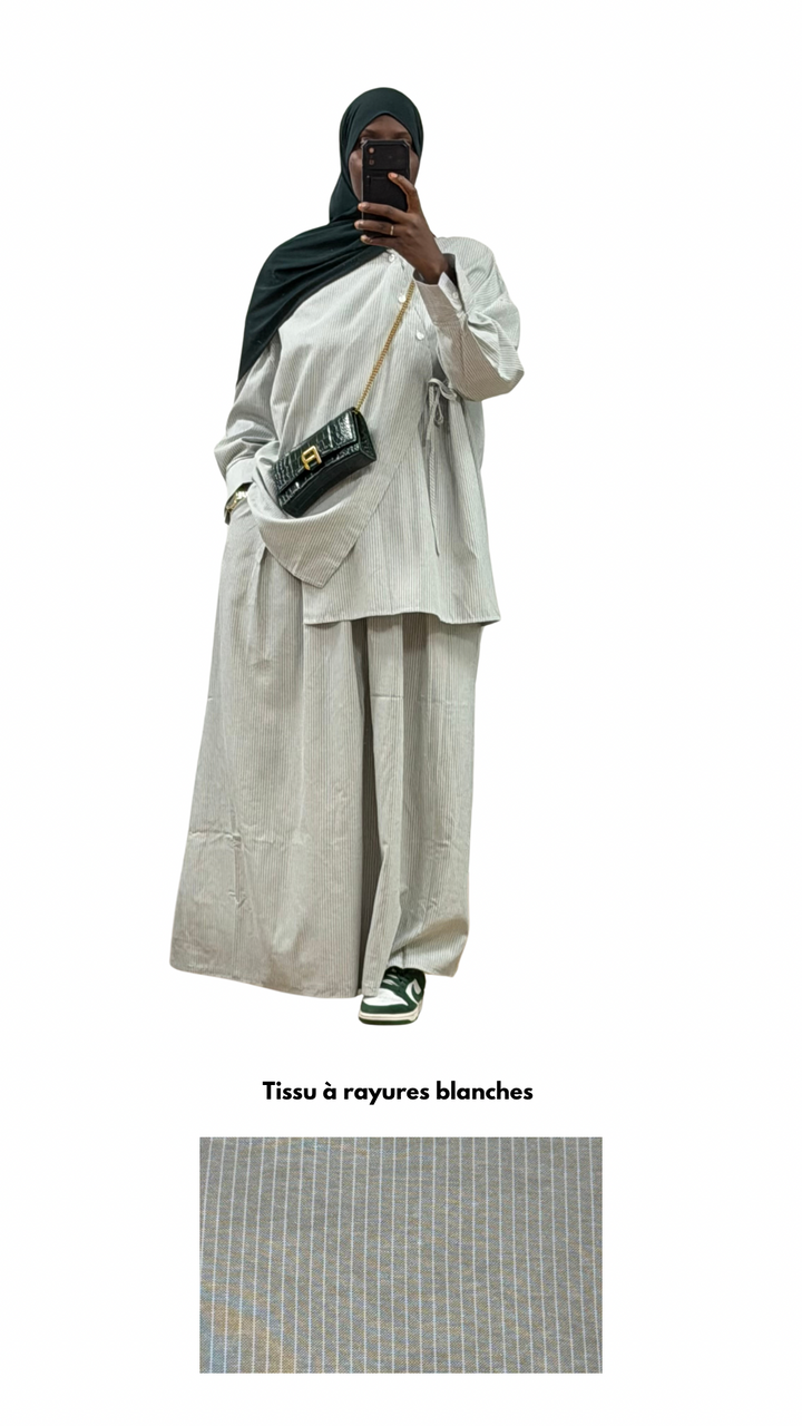 ENSEMBLE À RAYURES NAÏA
