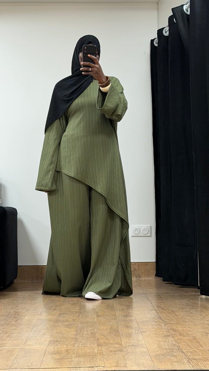 Ensemble Pantalon Plissé