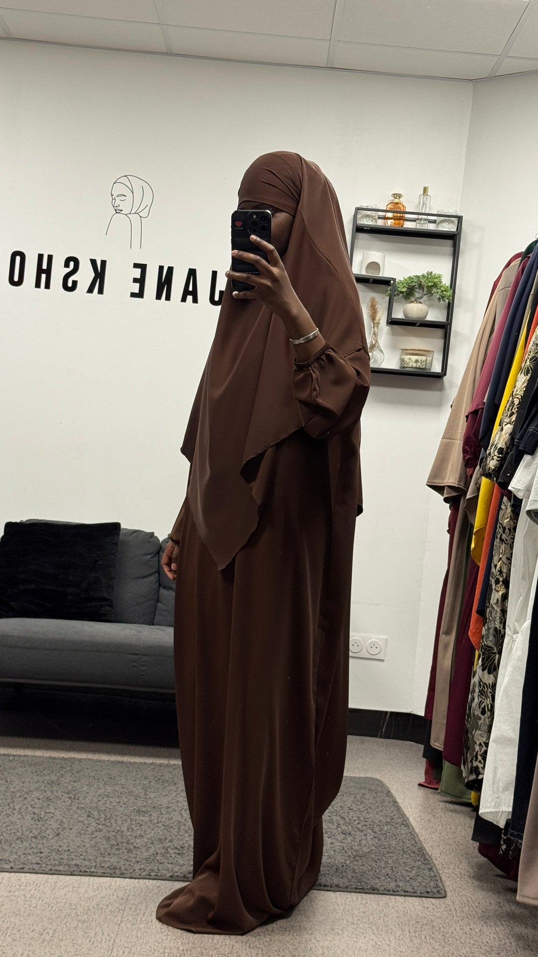 Robe & khimar en soie