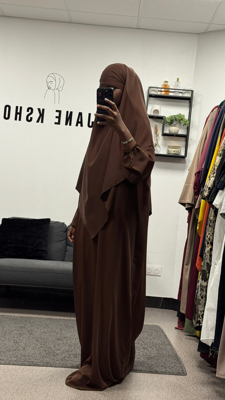 Robe & khimar en soie