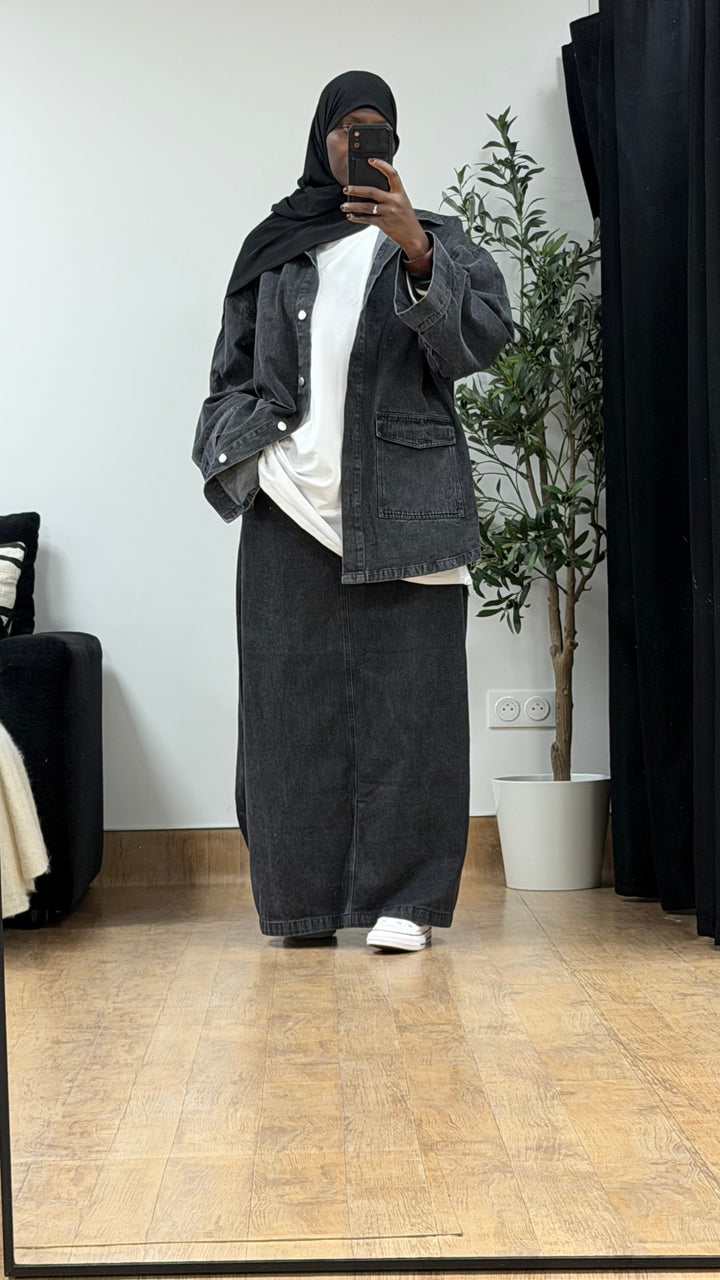 ENSEMBLE JUPE JEAN SIGNATURE