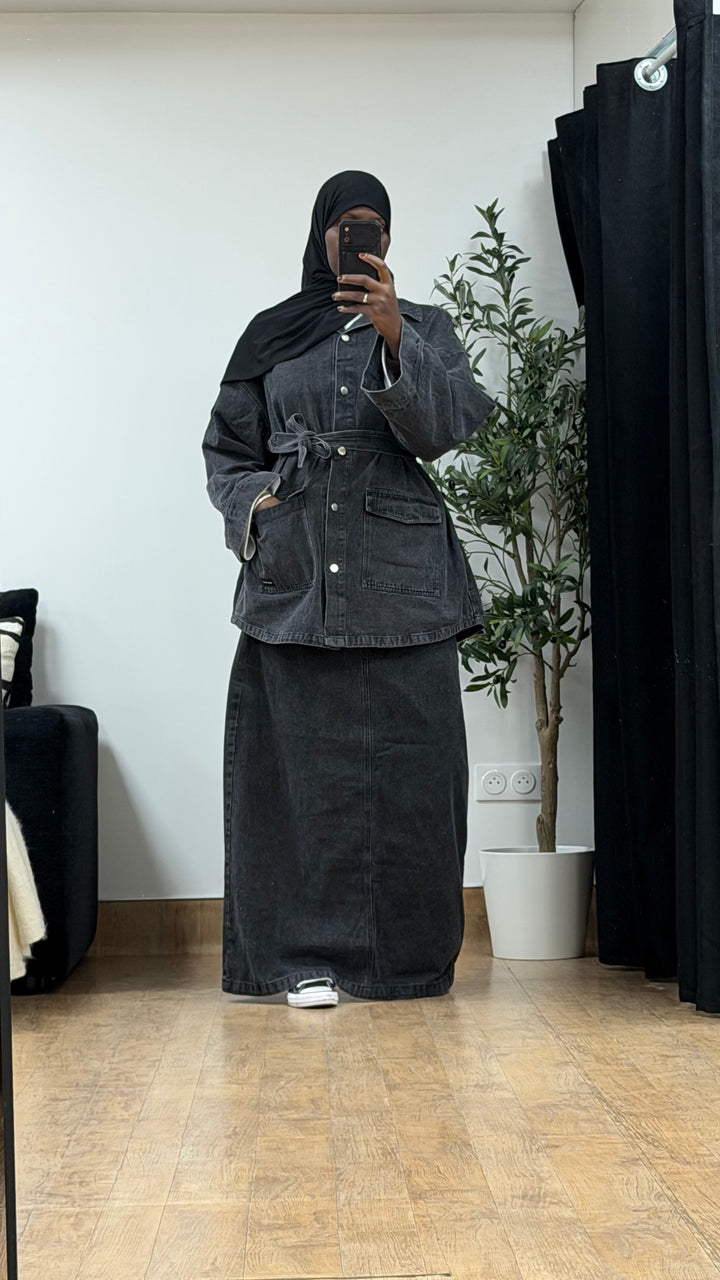 ENSEMBLE JUPE JEAN SIGNATURE