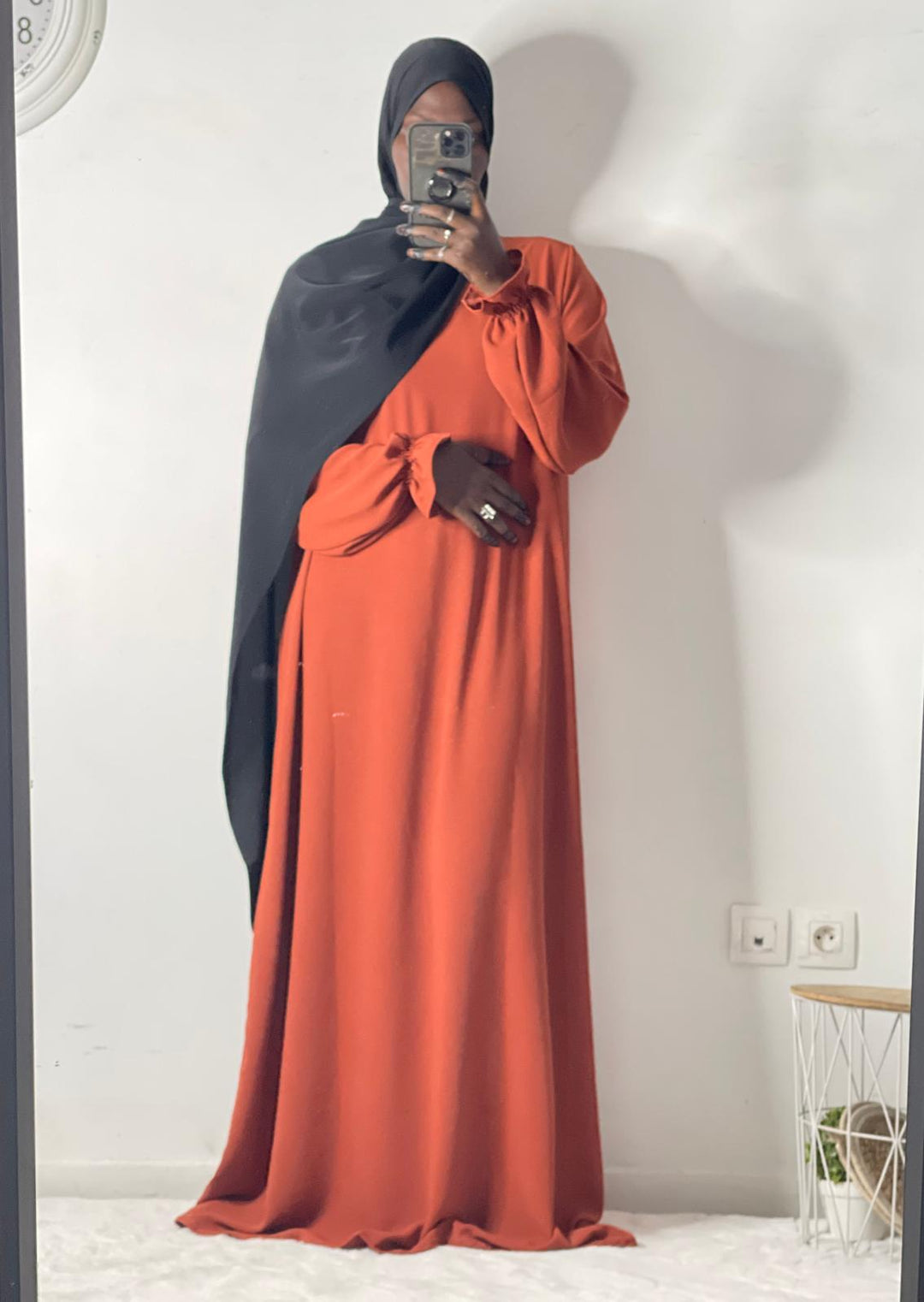 Long tulip sleeve dress