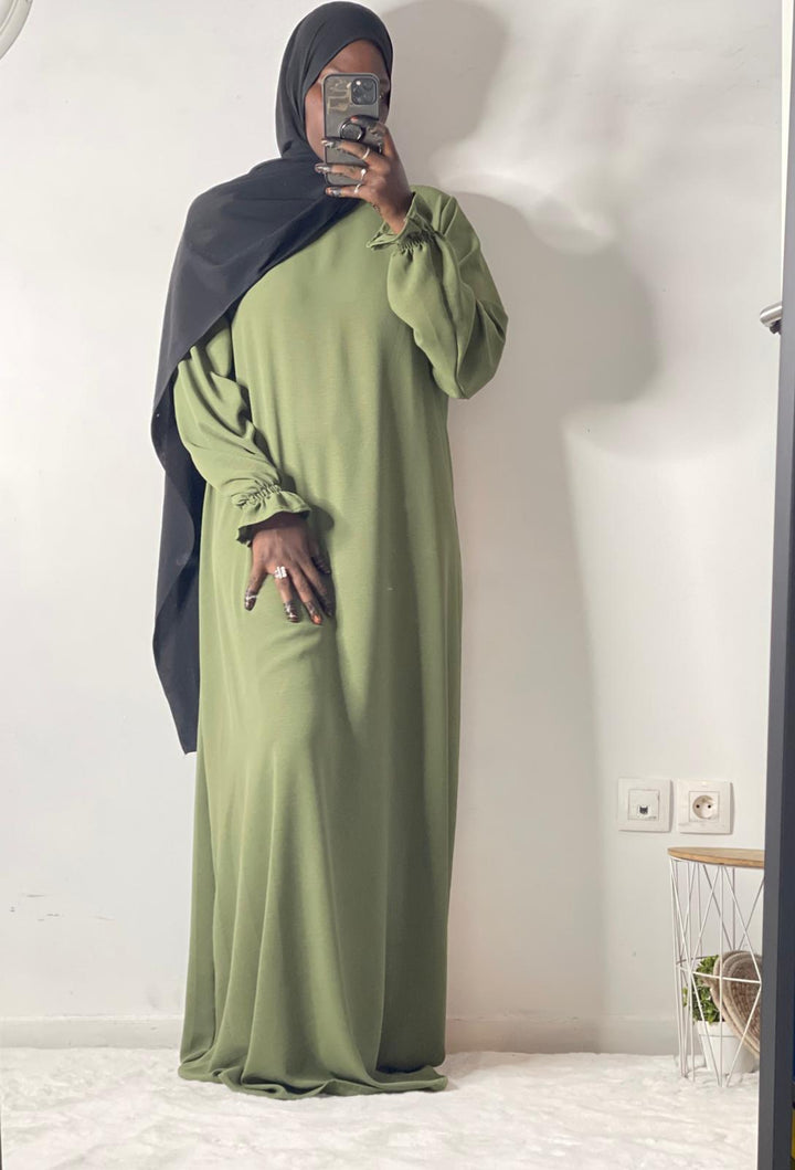 Long tulip sleeve dress