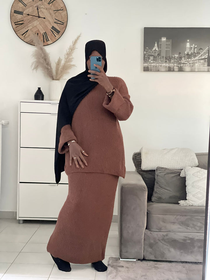 Halima wool skirt set standard size up to 1m75