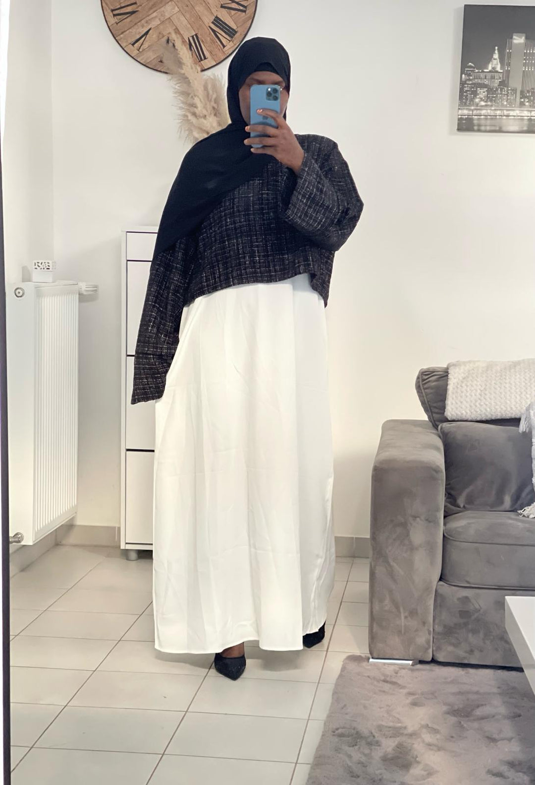 2-piece dress and cropped sweater