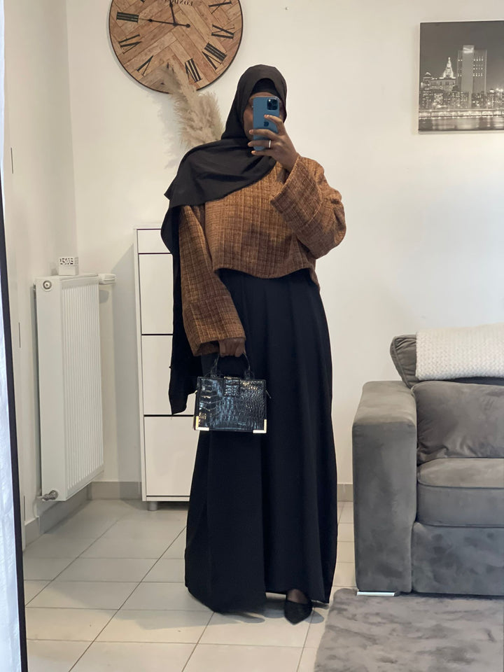 2-piece dress and cropped sweater