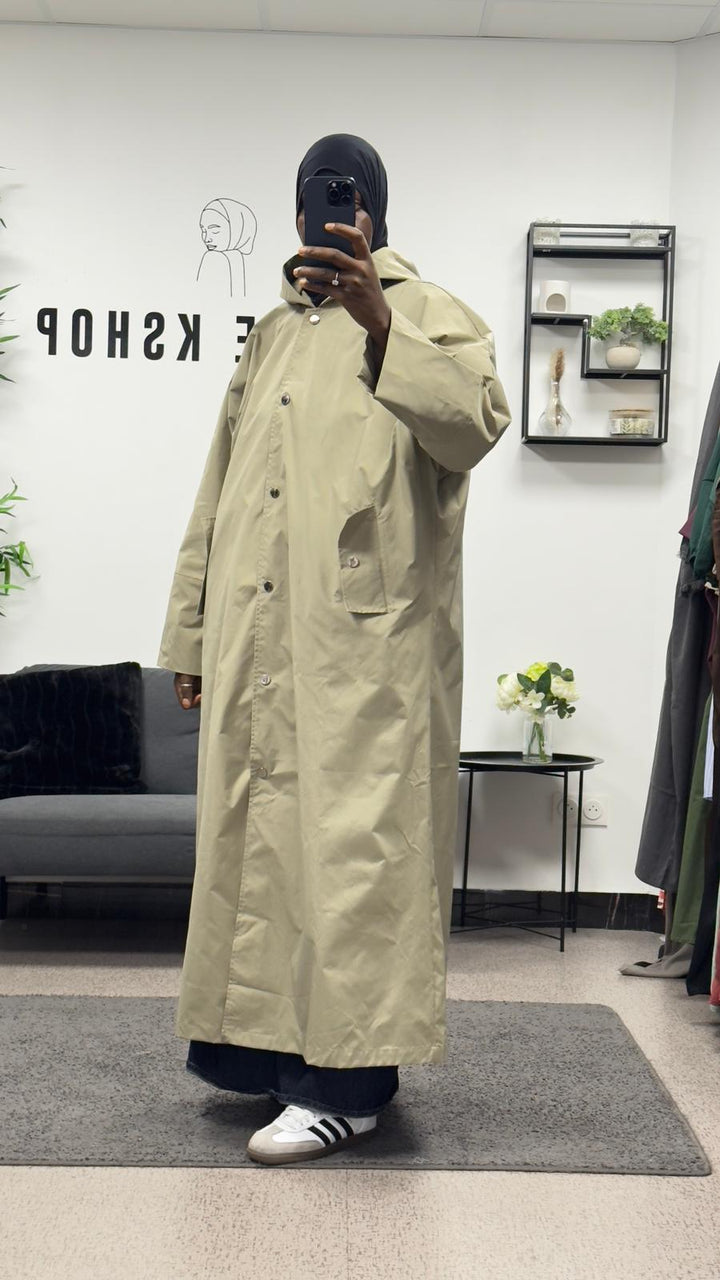 IMPERMÉABLE LONG A BOUTONS