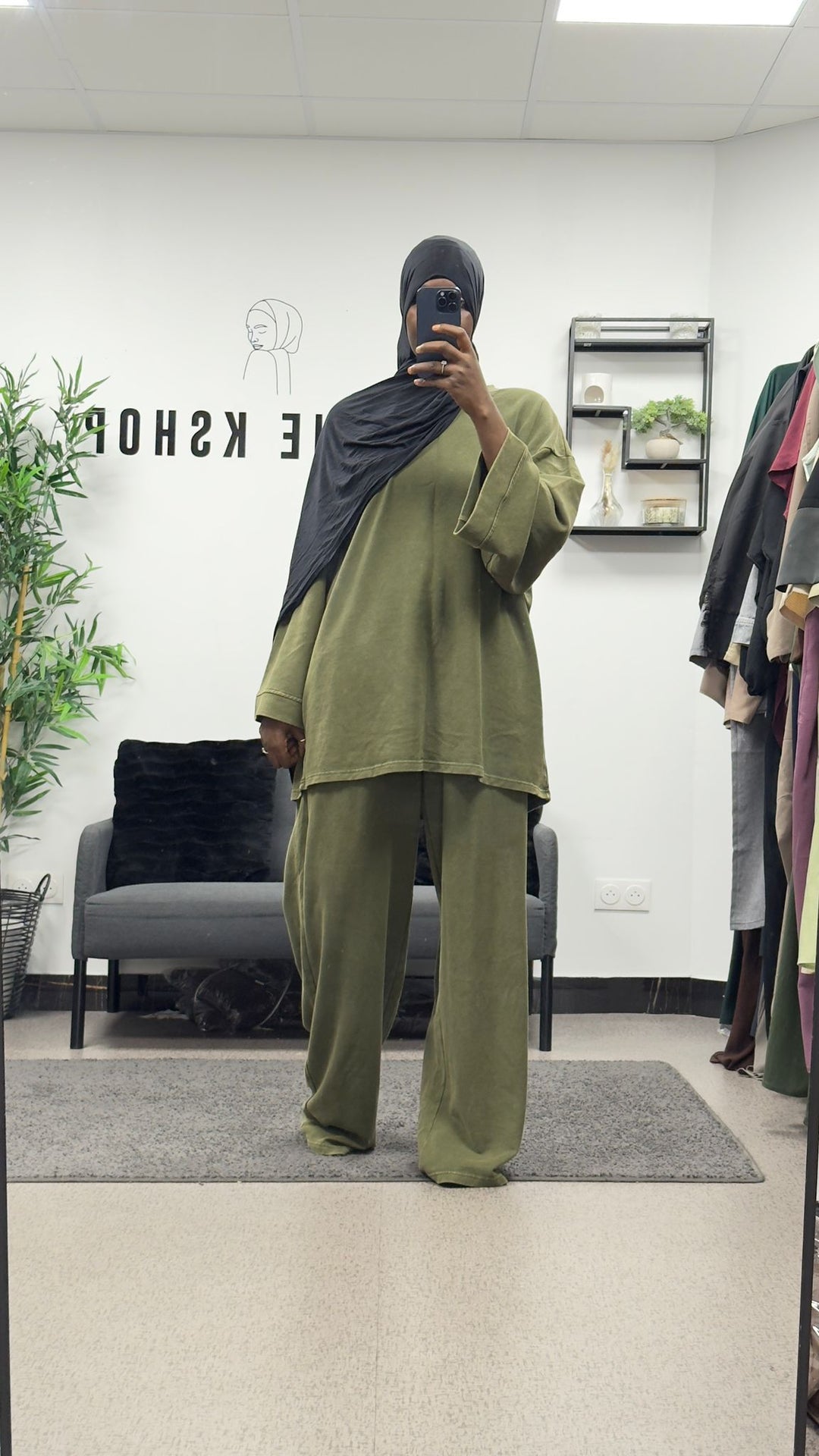 ENSEMBLE JOGGING PANTALON TISSU DÉLAVÉ