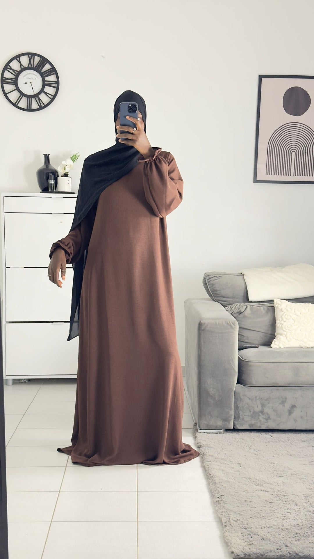 Long tulip sleeve dress