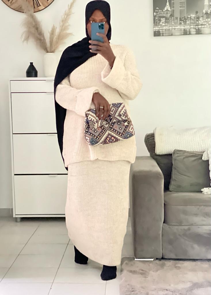 Halima wool skirt set standard size up to 1m75