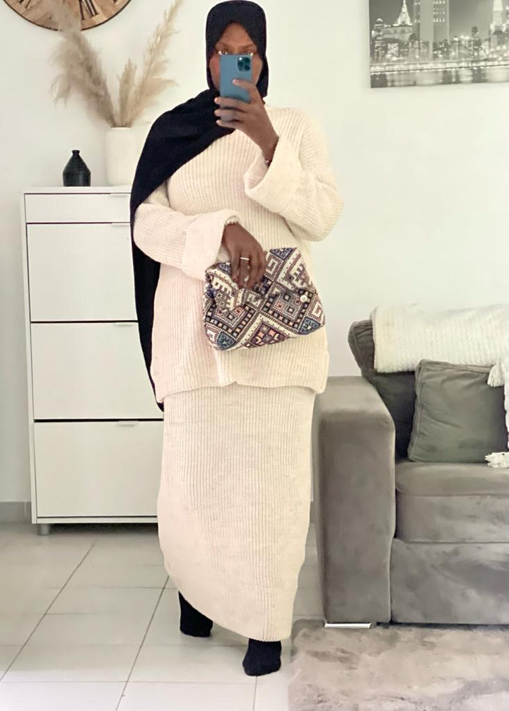 Halima wool skirt set standard size up to 1m75