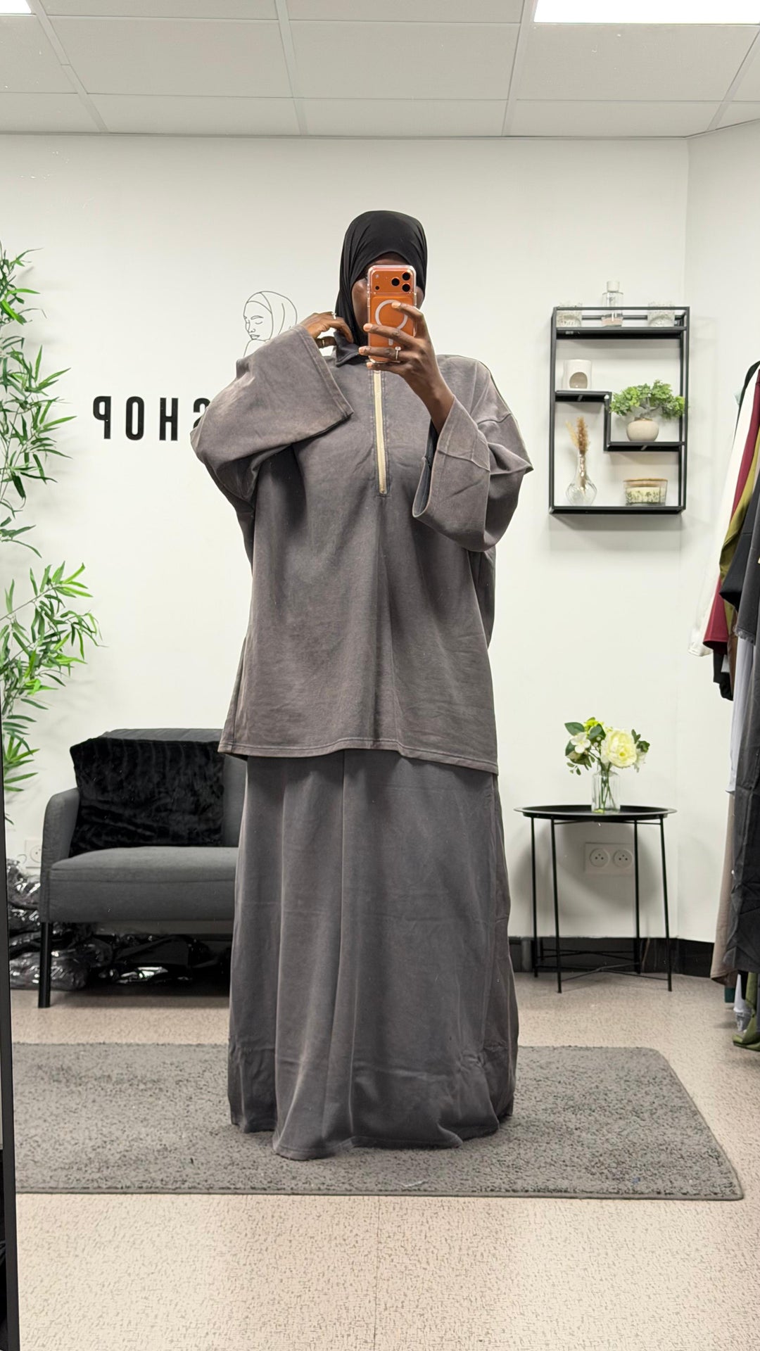 Ensemble jupe délavée Amina