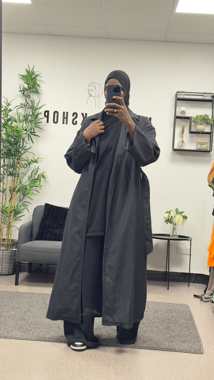 Veste en jean longue