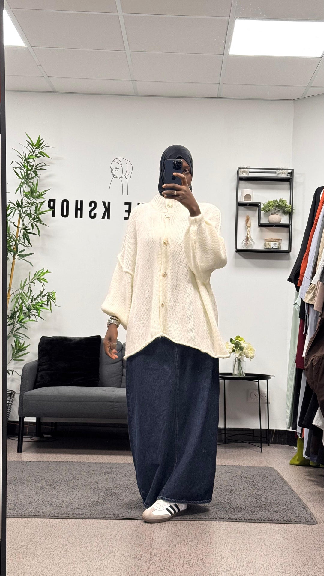 Cardigan oversize a boutons