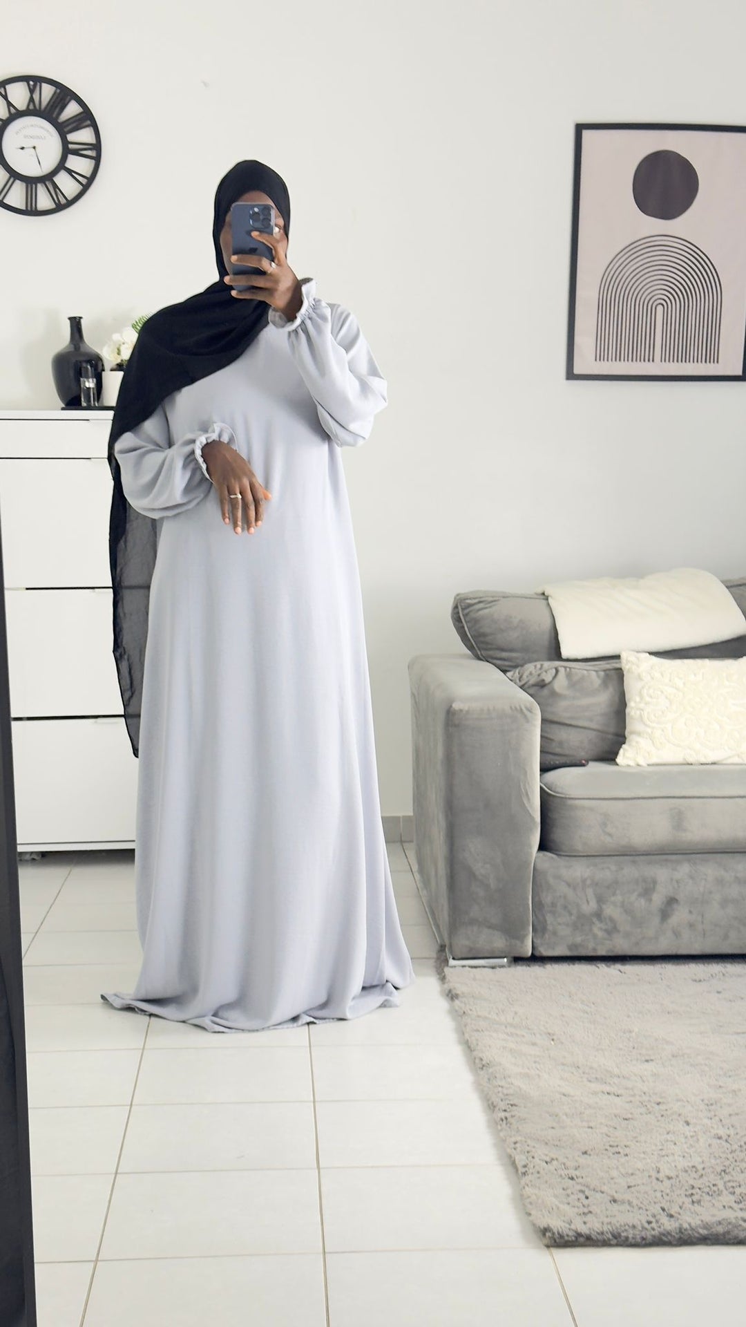 Long tulip sleeve dress