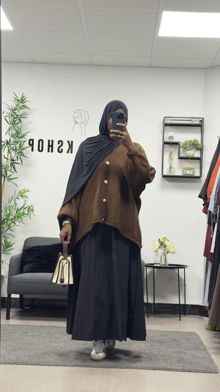 Cardigan oversize a boutons