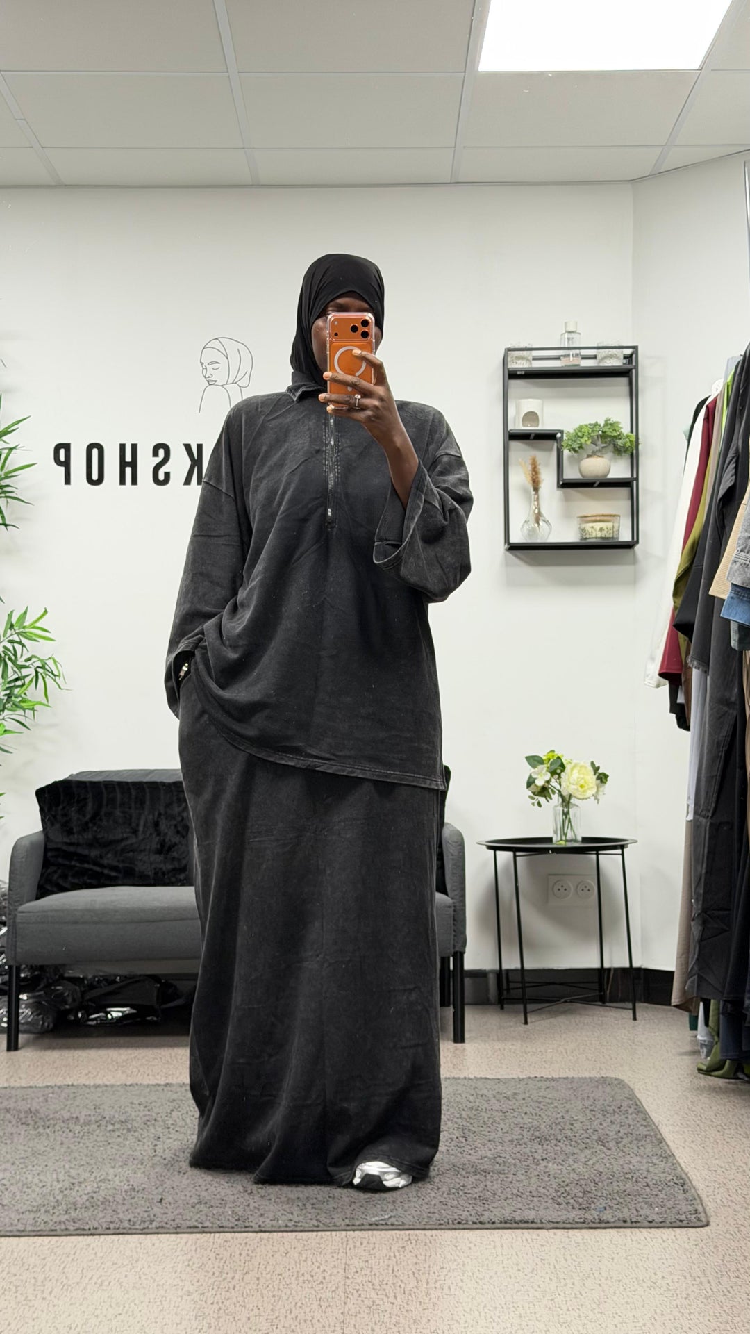 Ensemble jupe délavée Amina