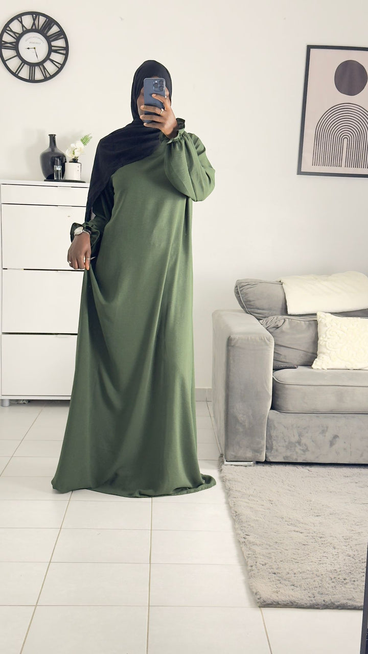 Long tulip sleeve dress
