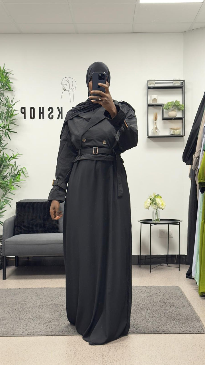 Trench court croisé