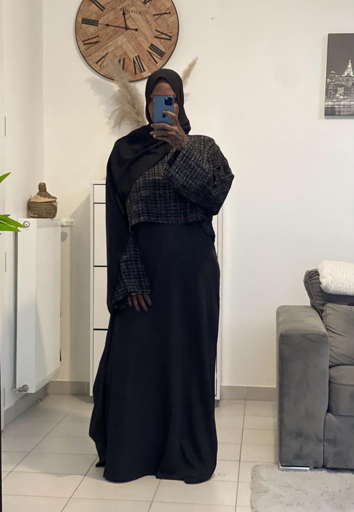2-piece dress and cropped sweater