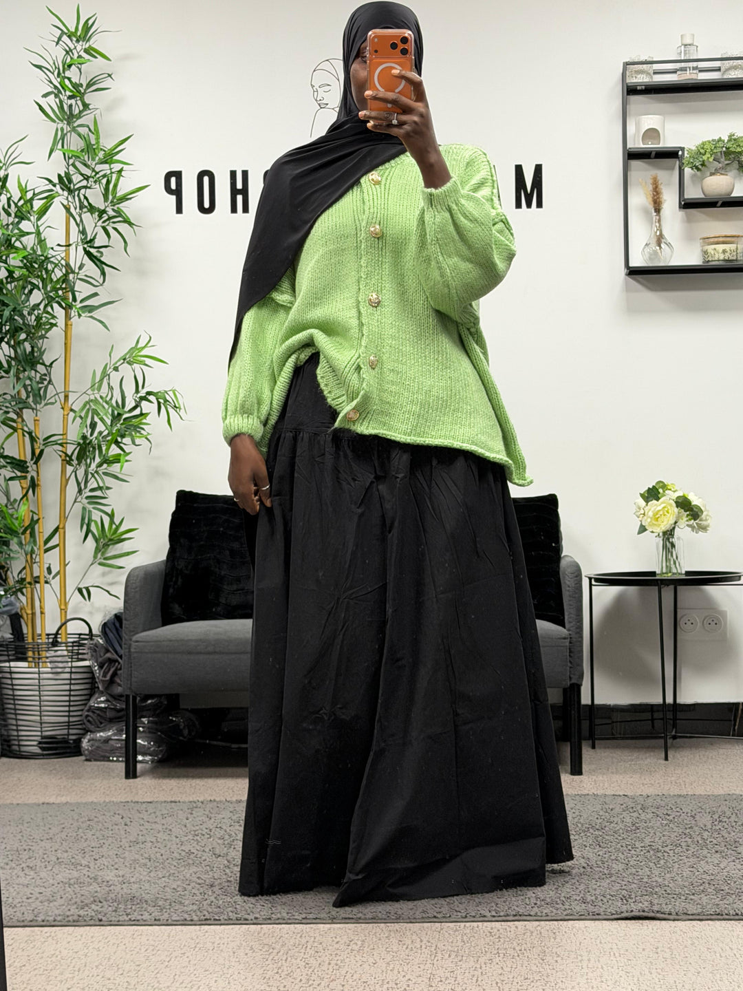 Cardigan oversize a boutons